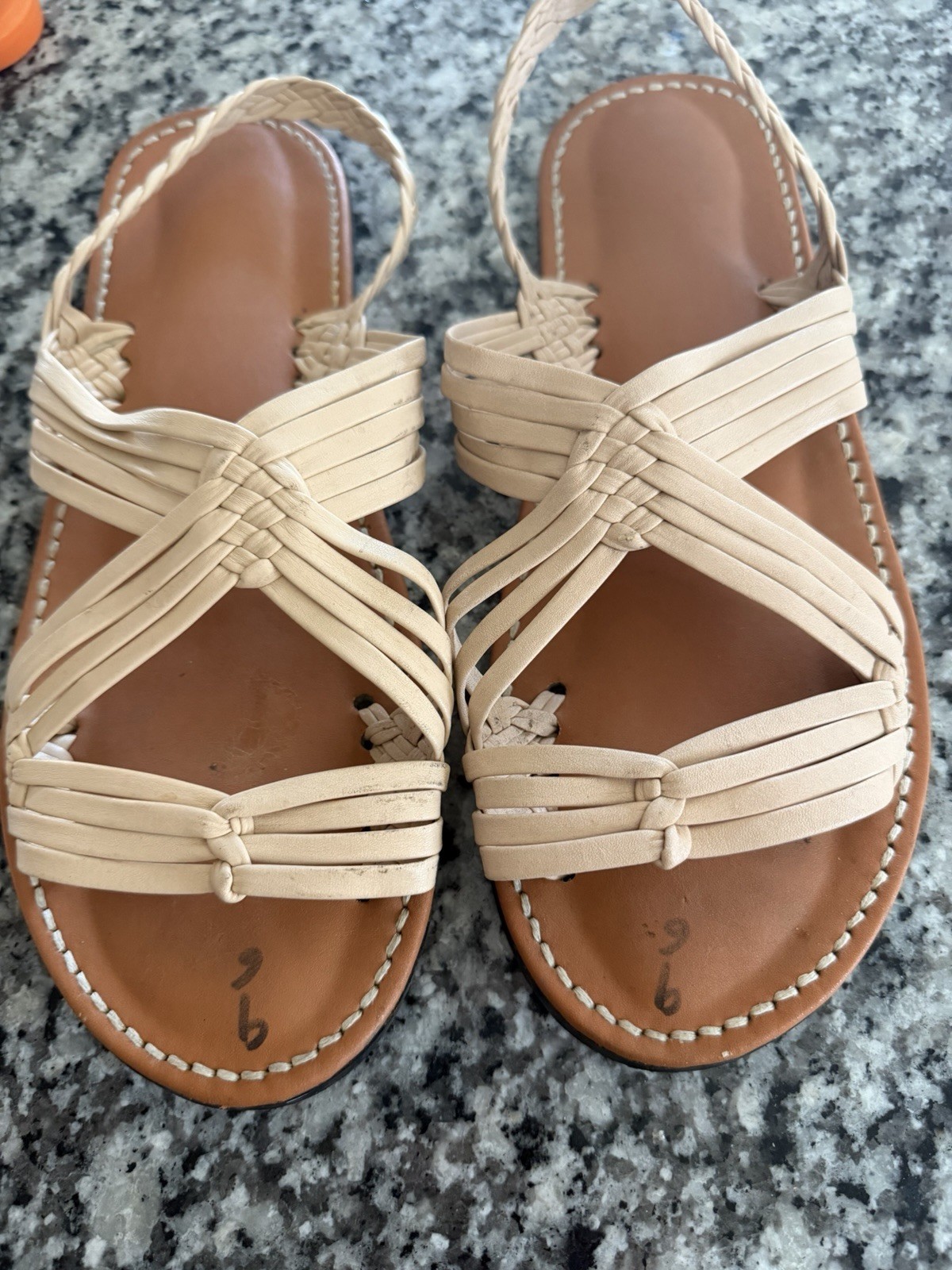 Handcrafted leather huaraches, traditional Mexican style, size 9 for men