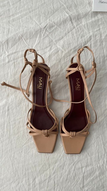 Manu Atelier Lace Sandal Vanilla Size 39 Made in Turkey