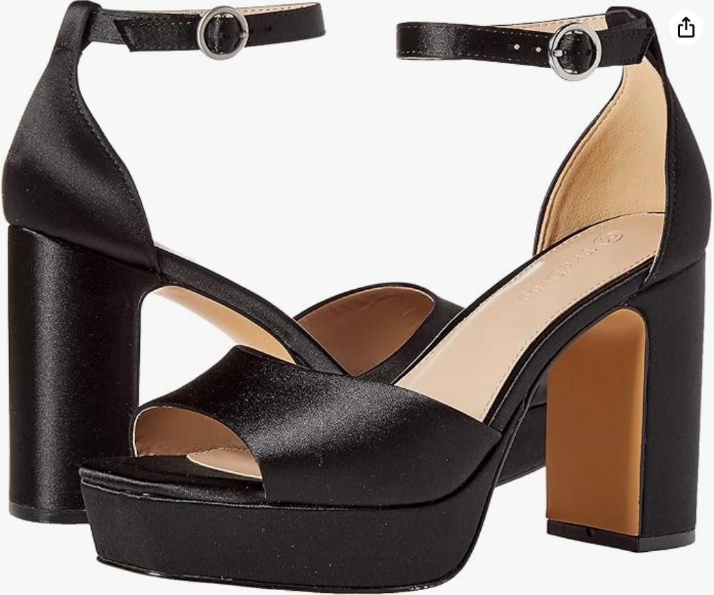 The Drop Hamalie Sandals Women’s Micro Suede Ankle Strap Platform Block Heel