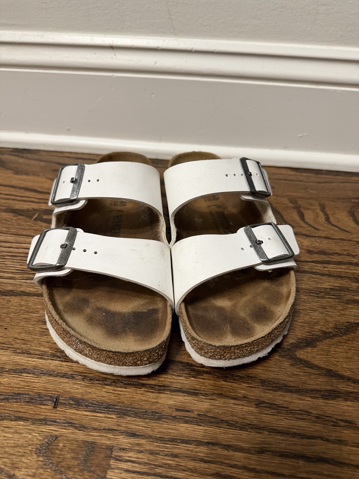 Birkenstock Arizona BS White Birko-Flor Sandals Women’s Size 40 / 9 US