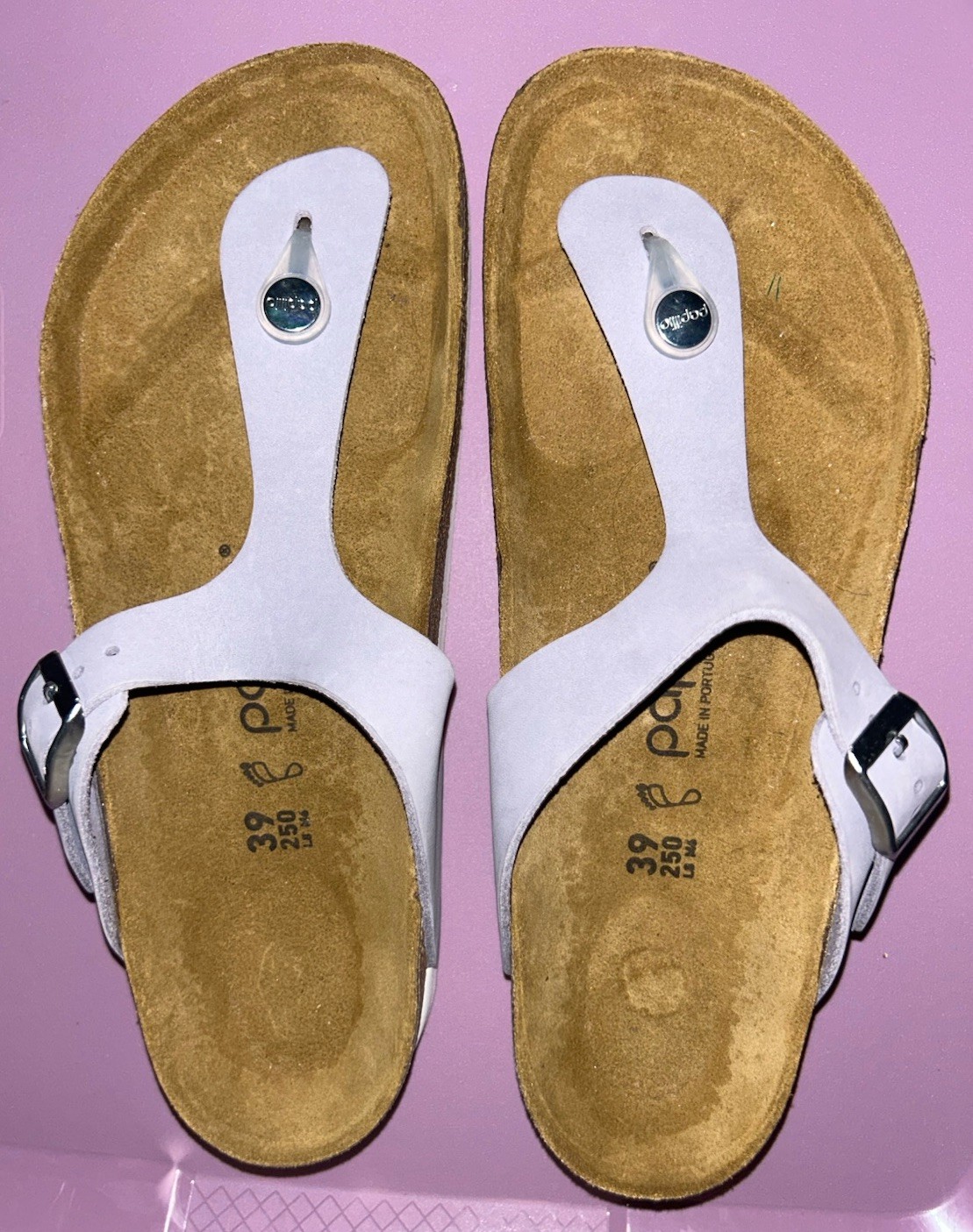 Woman’s Papillio Birkenstock Gizeh Platform Purple Fog Size EU 39/ US 8