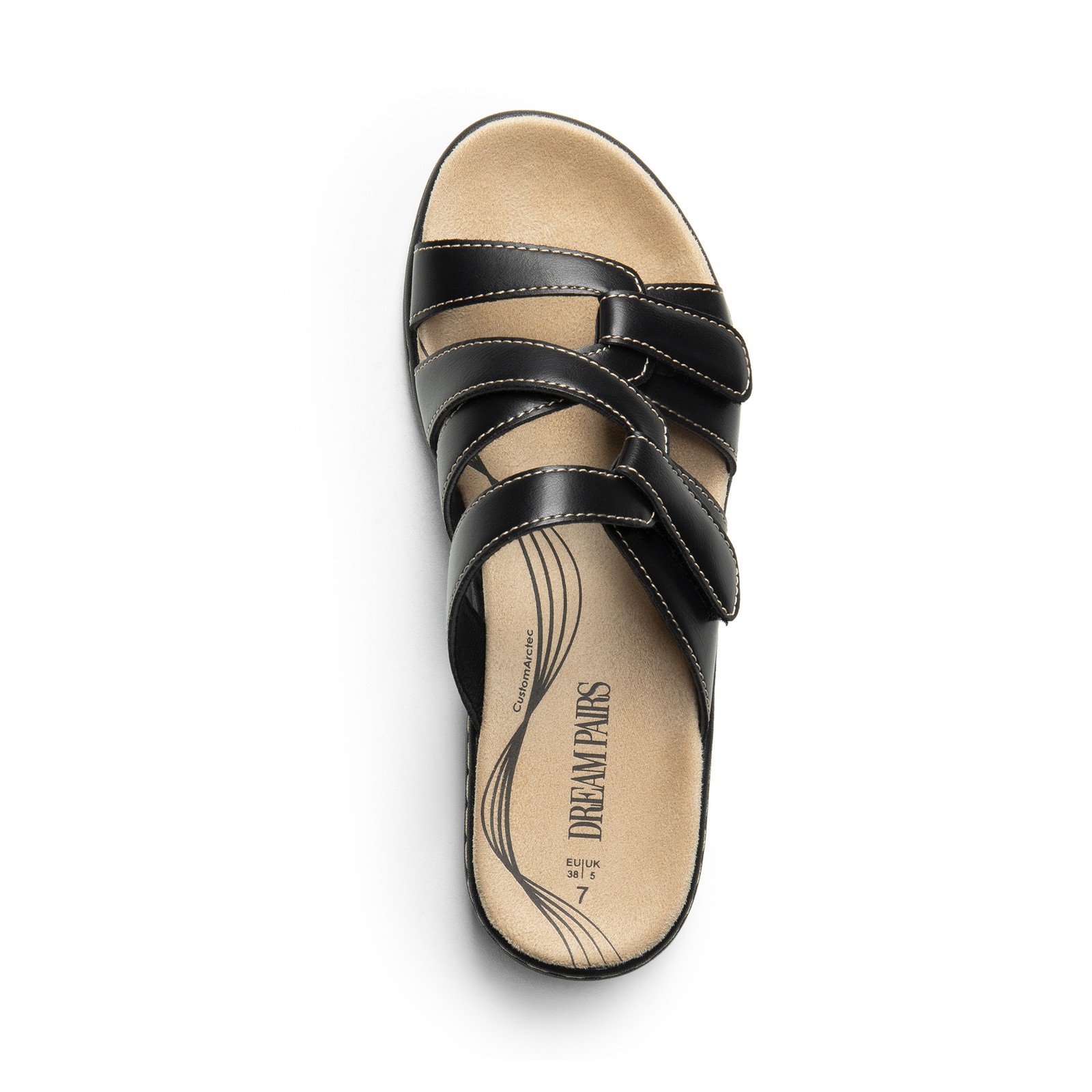 Women Slides Sandals Arch Support Flat Sandals Comfort Soft Cushion Sandals