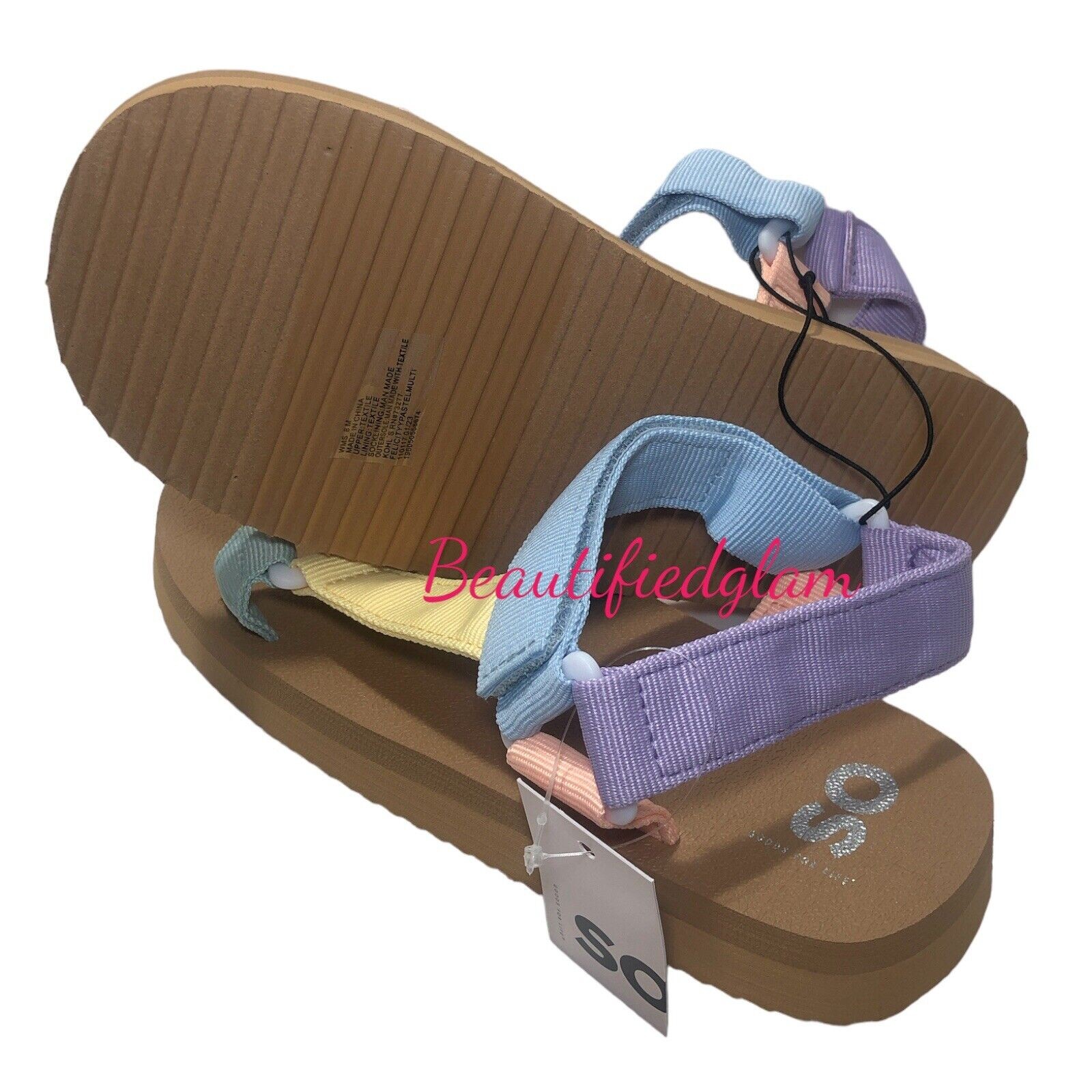 SO Felicity Women’s Sandals Size 8 T-Strap NEW