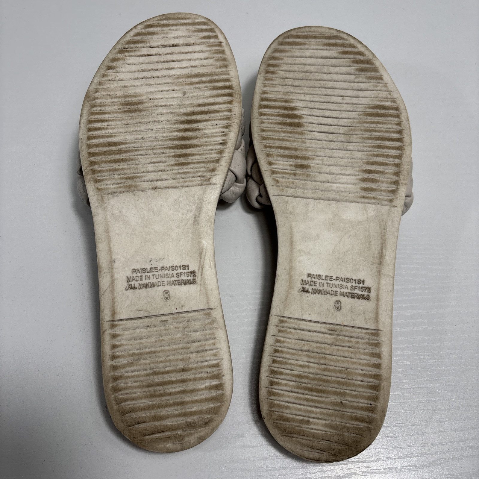 Steve Madden Paislee Women’s Sz 8 Tan/Bone Slip On Sandals