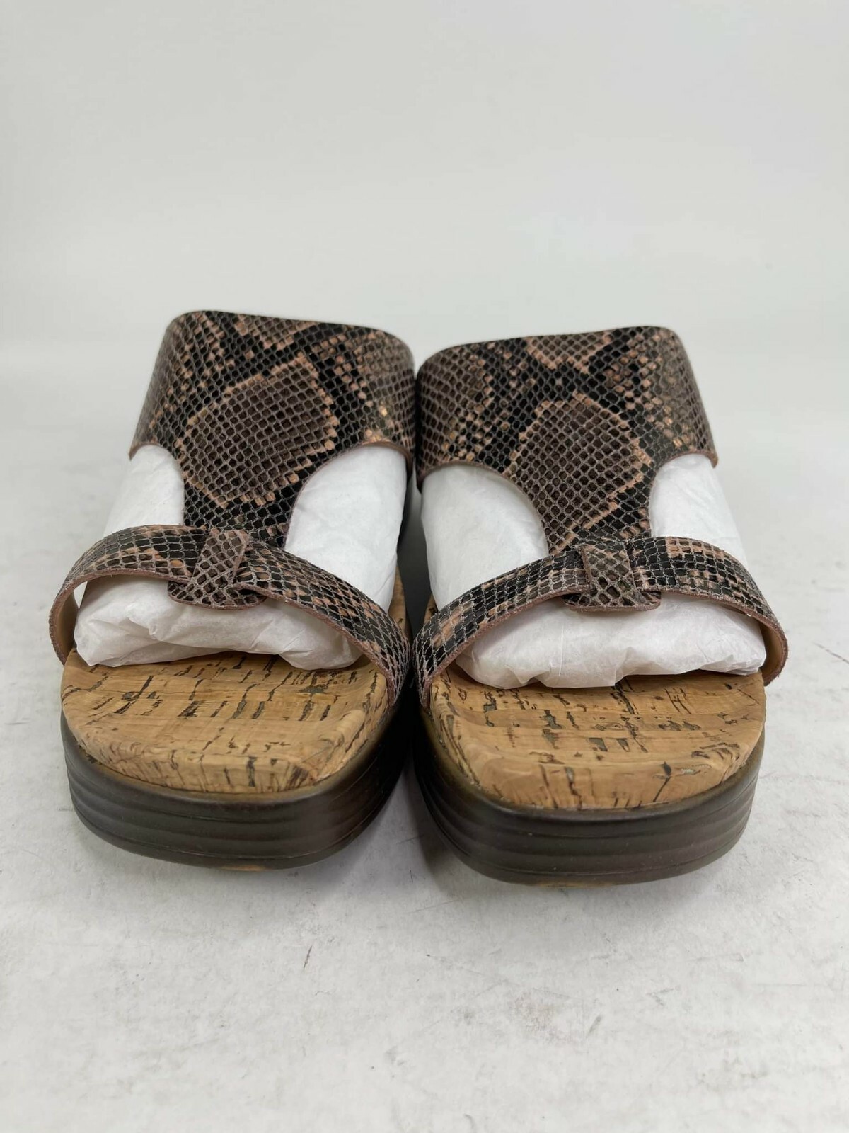 Donald J Pliner Faina Women’s US 9.5 light Bronze Metallic Python sandals Slide