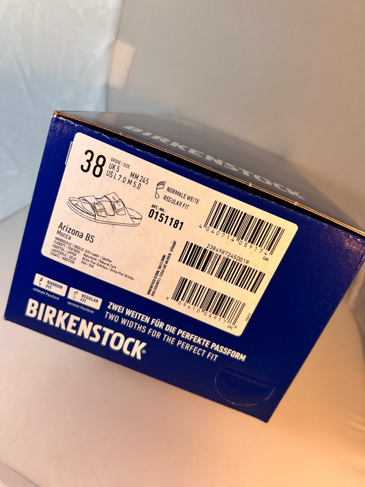 Birkenstock Arizona Leather Sandal Women’s size 7.0 Mocha NEW. WIDE
