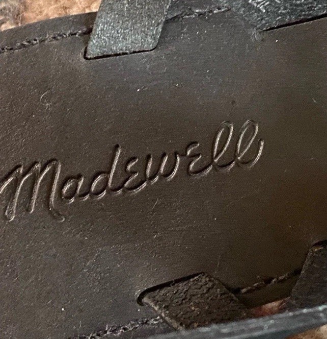 NWOB Madewell Boardwalk Black Leather Sandals Sz Women’s 7