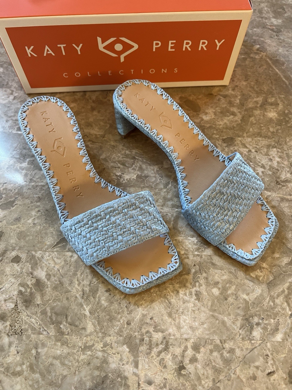 Wandering Sky Blue Slide Women’s Size 5.5 NEW Sandal Spring Summer Katy Perry ..