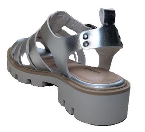 Sonoma Women’s Naava Fisherman Sandals Silver w/ Buckle Boho New Shoe Size 8