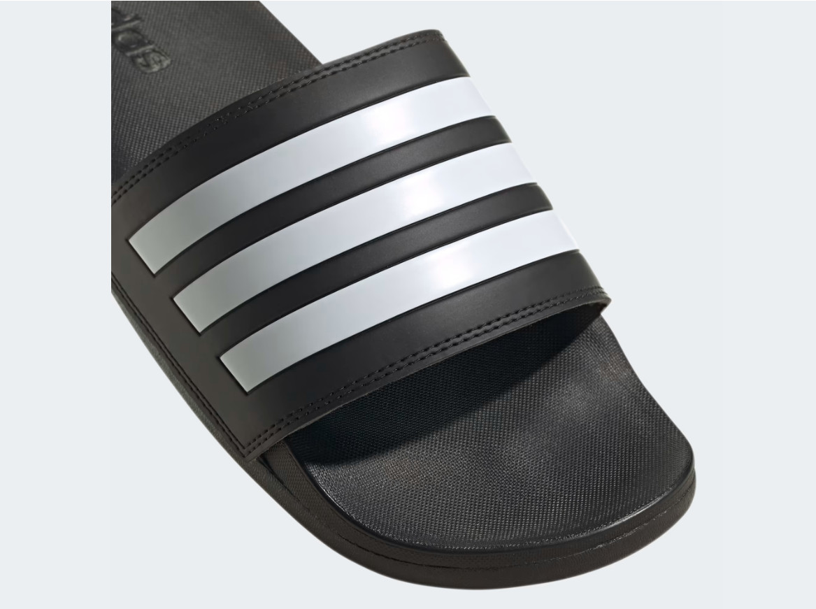 New ADIDAS Slides Adilette Comfort Black White Stripes Unisex Men’s 5 Women’s 6