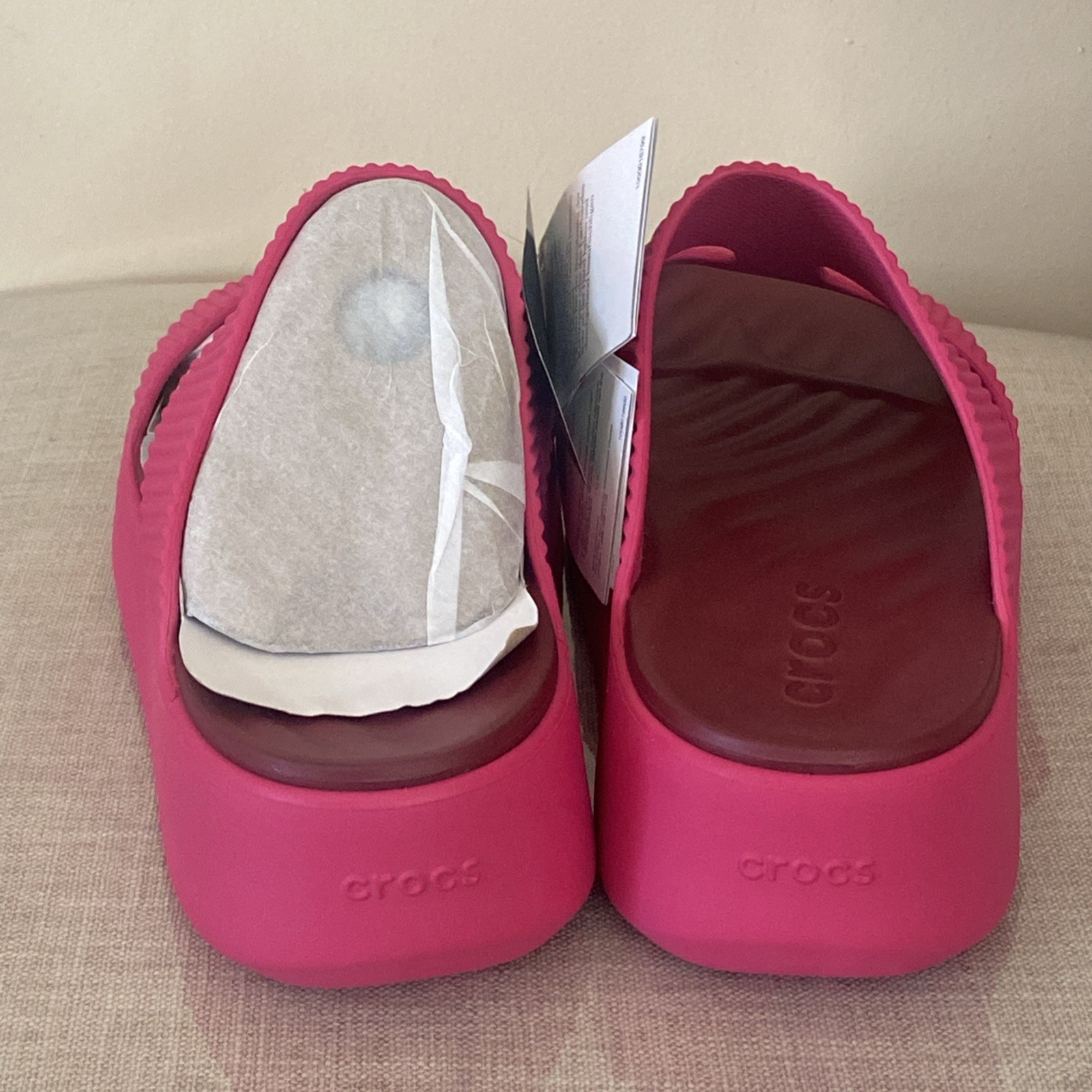 Crocs Women’s Getaway Groove Platform H-Strap Sandal | Size 6 | Dragon Fruit