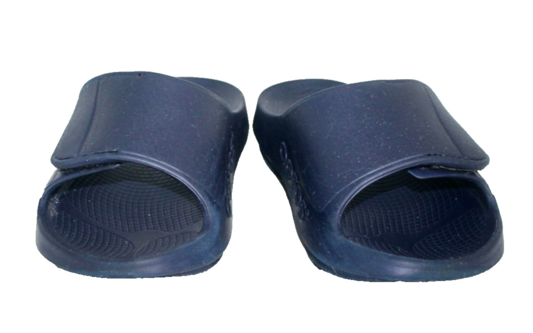 OOFOS OOahh Sport Flex Slide Sandal Men 6 Women 8 Navy Blue Adjustable Vamp
