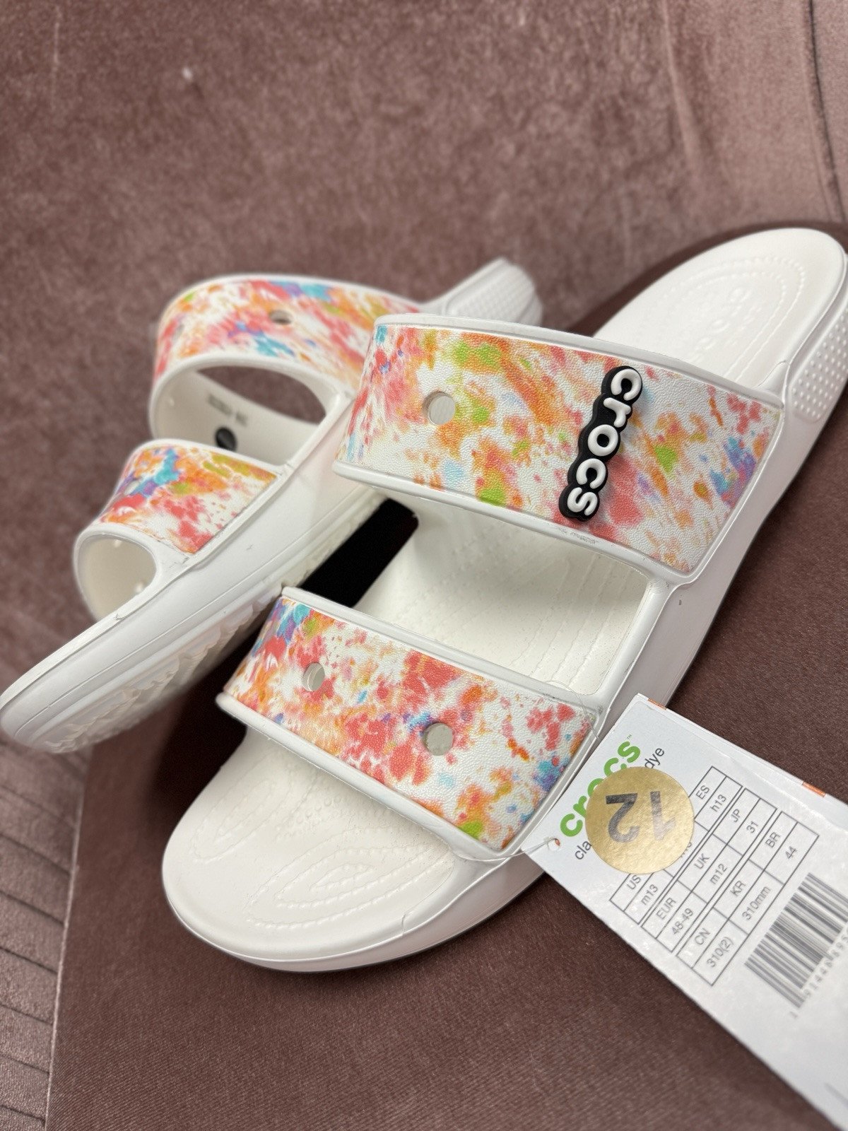 Classic Crocs TieDye Sandal Mens sz 13 NEW Tyedye
