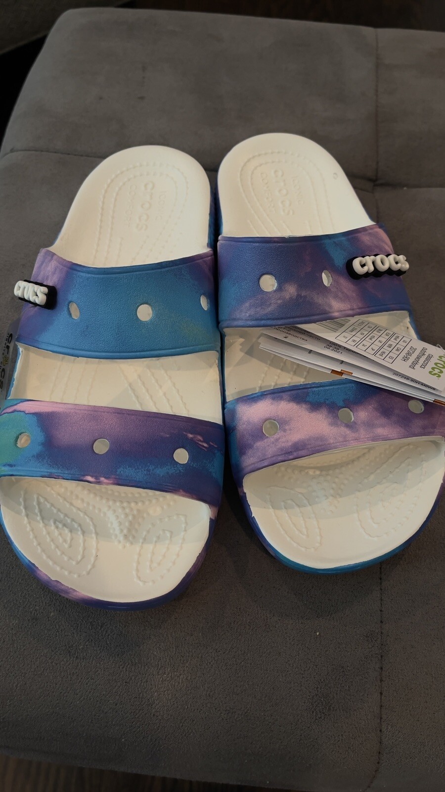 CROCS unisex Classic Out Of This World purple/blue Women’s Size 8