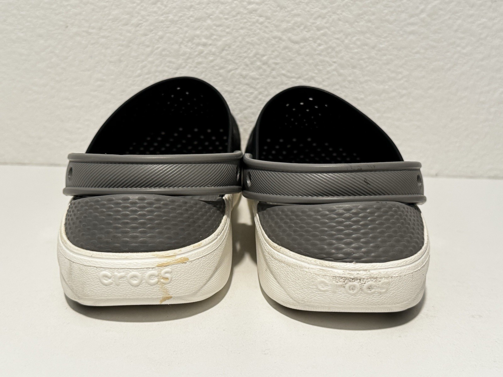 Crocs Literide 360 Clog Sandal Sz 6 Black Gray Unisex Adult Comfort Slide
