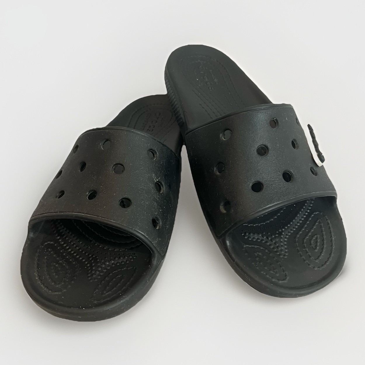 Classic Crocs Unisex Slides Black Waterproof Sandals 206121-410 Mens 7 Women’s 9