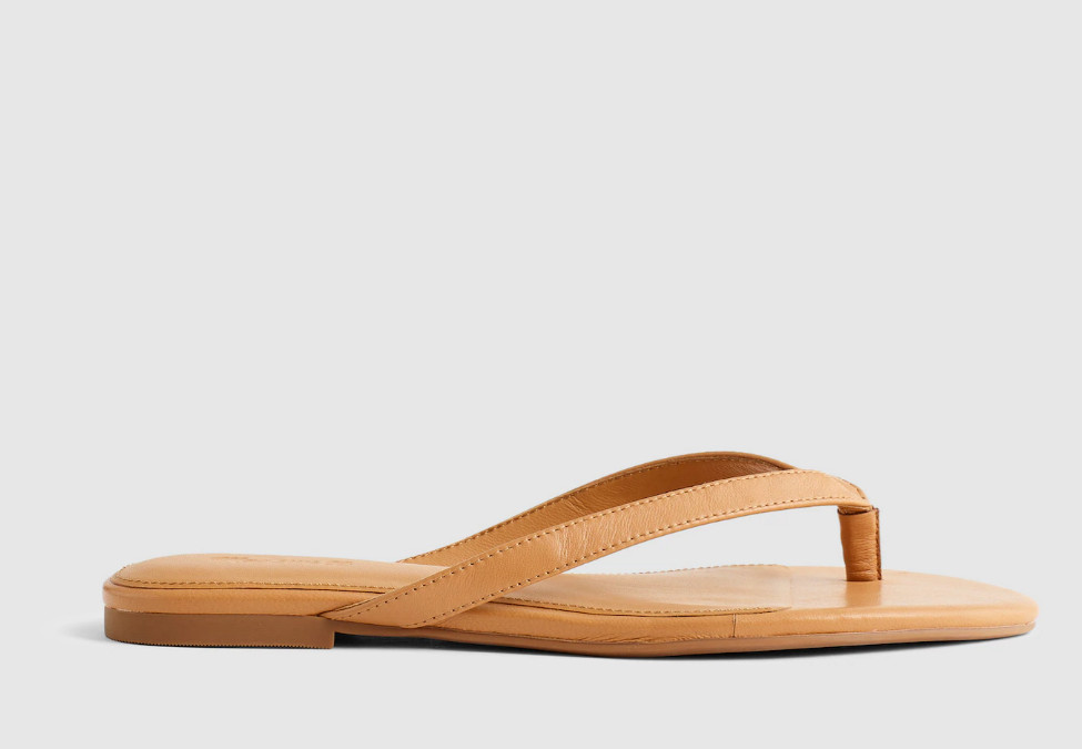 Madewell Women’s The Iggy Thong Sandal, Golden Tan NEW