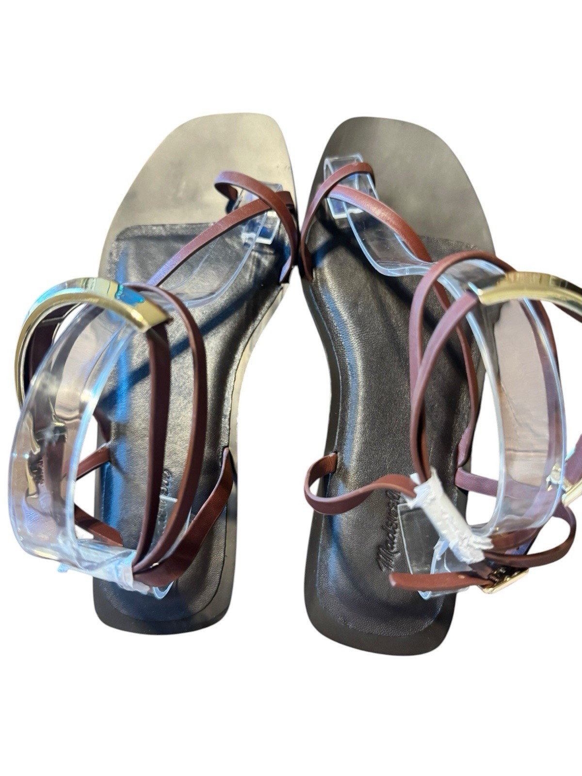 Madewell The Vira Bangle Ankle Wrap Sandal in Leather Size 9 Brown