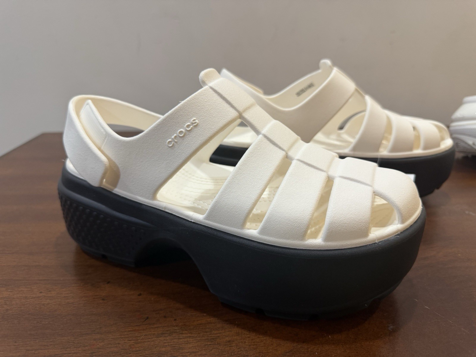 Crocs Stomp Fisherman Sandal White Size Men -6 / Women- 8 Comfortable Shoes