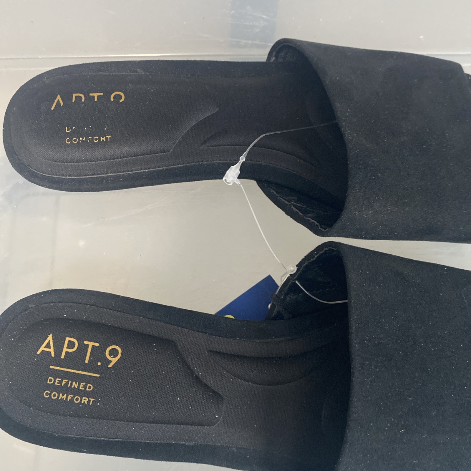 APT 9 Women’s Black Suede Slides/Sandals Casual/Dress Shoes NWT Size 7 slip on