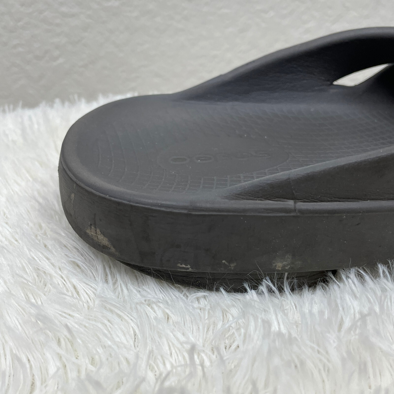 OOFOS Original Recovery Sandal Thong Flip Flops Slip On Womens 11 Mens 9 Black