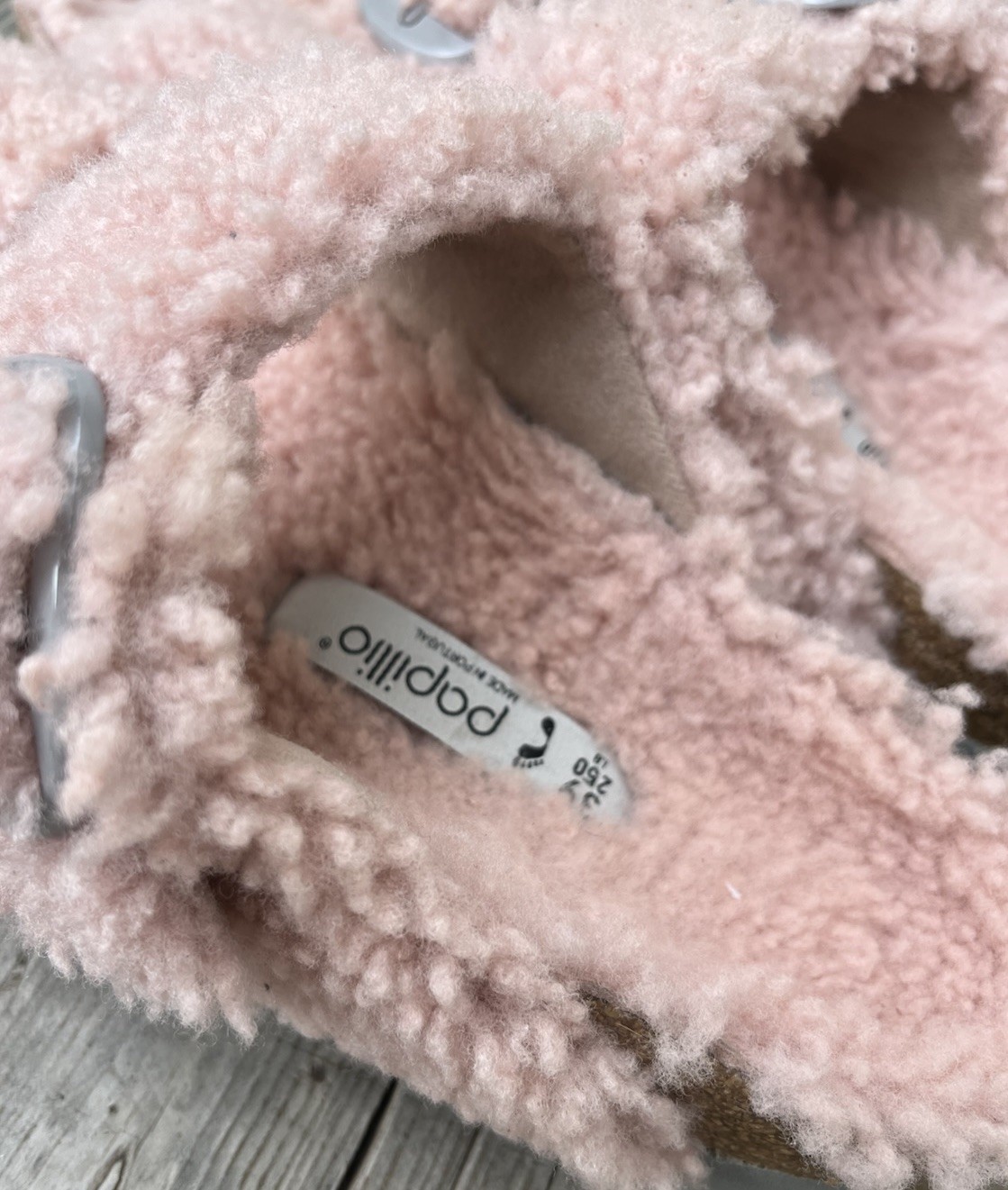 Papillio Birkenstock Arizona Big Buckle Women’s 39 US 8 Shearling Slide Sandals