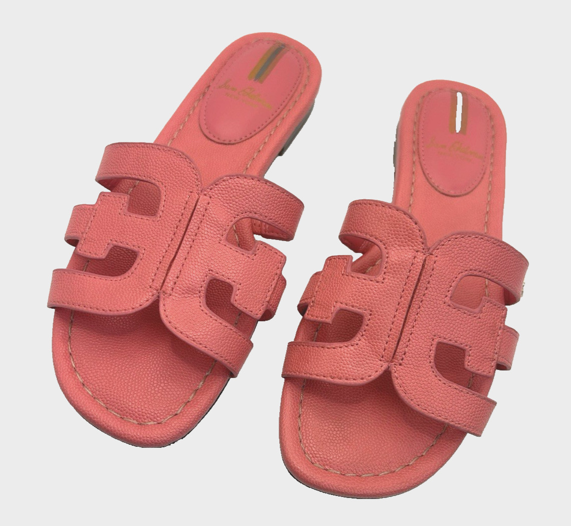 Sam Edelman Bay Slides Clean Girl Fairycoare Cottagecore Coral Size 6 1/2