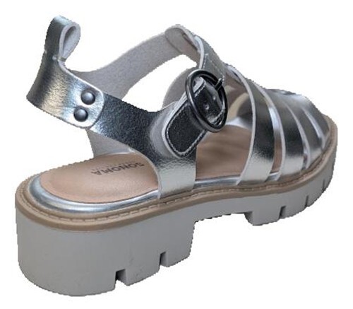 Sonoma Women’s Naava Fisherman Sandals Silver w/ Buckle Boho New Shoe Size 8