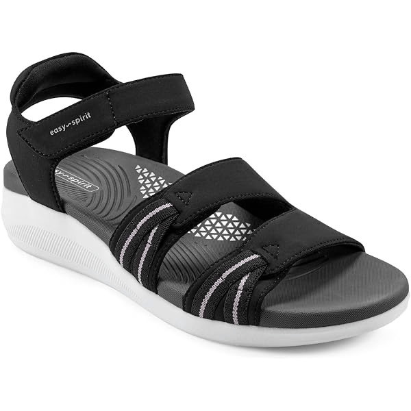 Easy Spirit 1.25” Weber Cushioned Sandal Black 7.5
