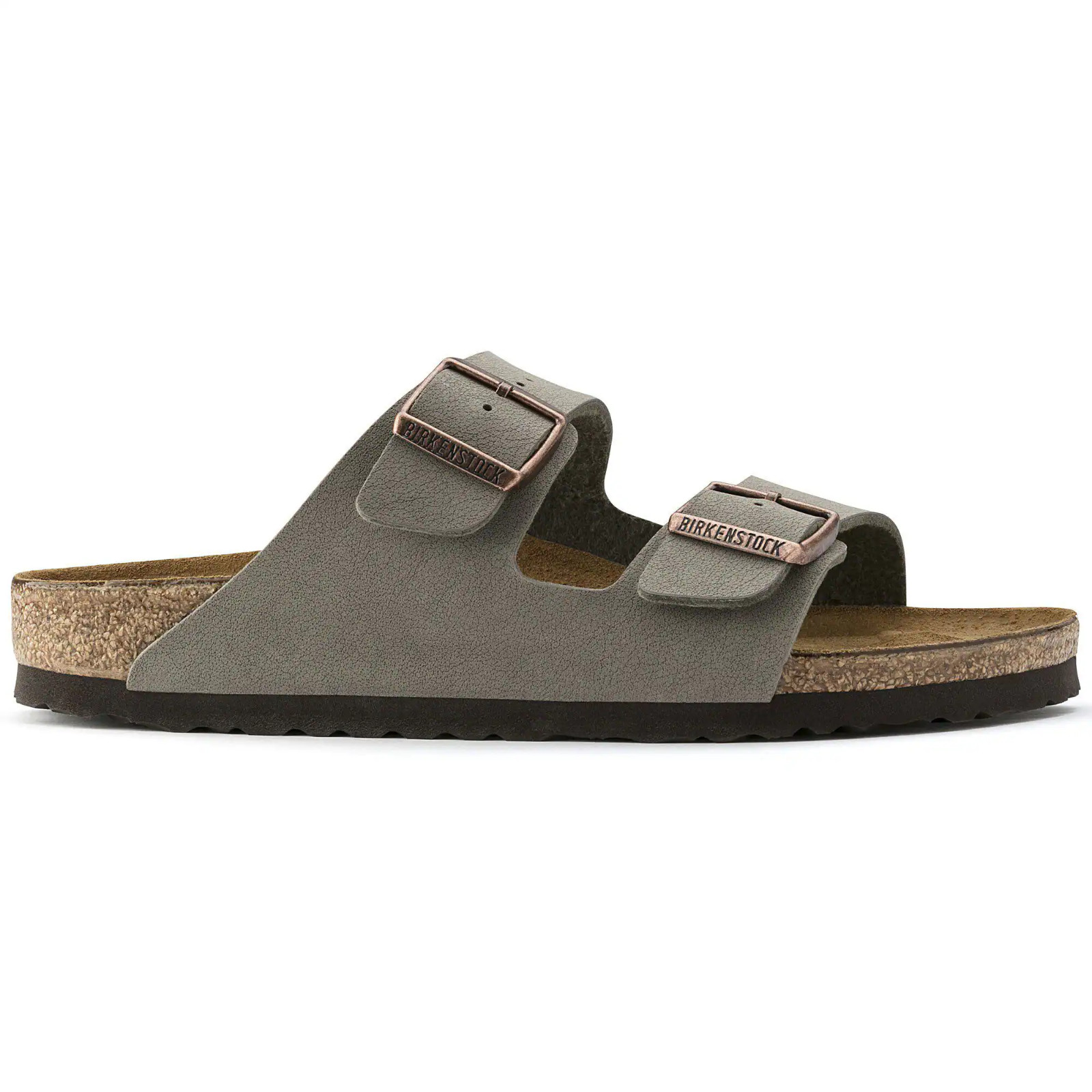 Birkenstock Arizona Soft Footbed Birkibuc Unisex Sandals -Stone Mocha Black Blue