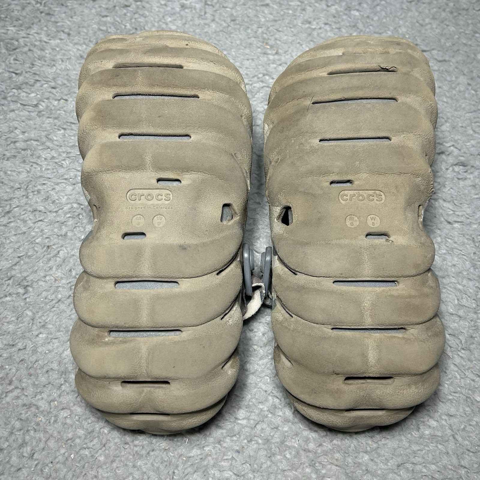 Crocs Echo Camo Redux Clog Charcoal Camo Brown Unisex Size Men’s 6, Women 8