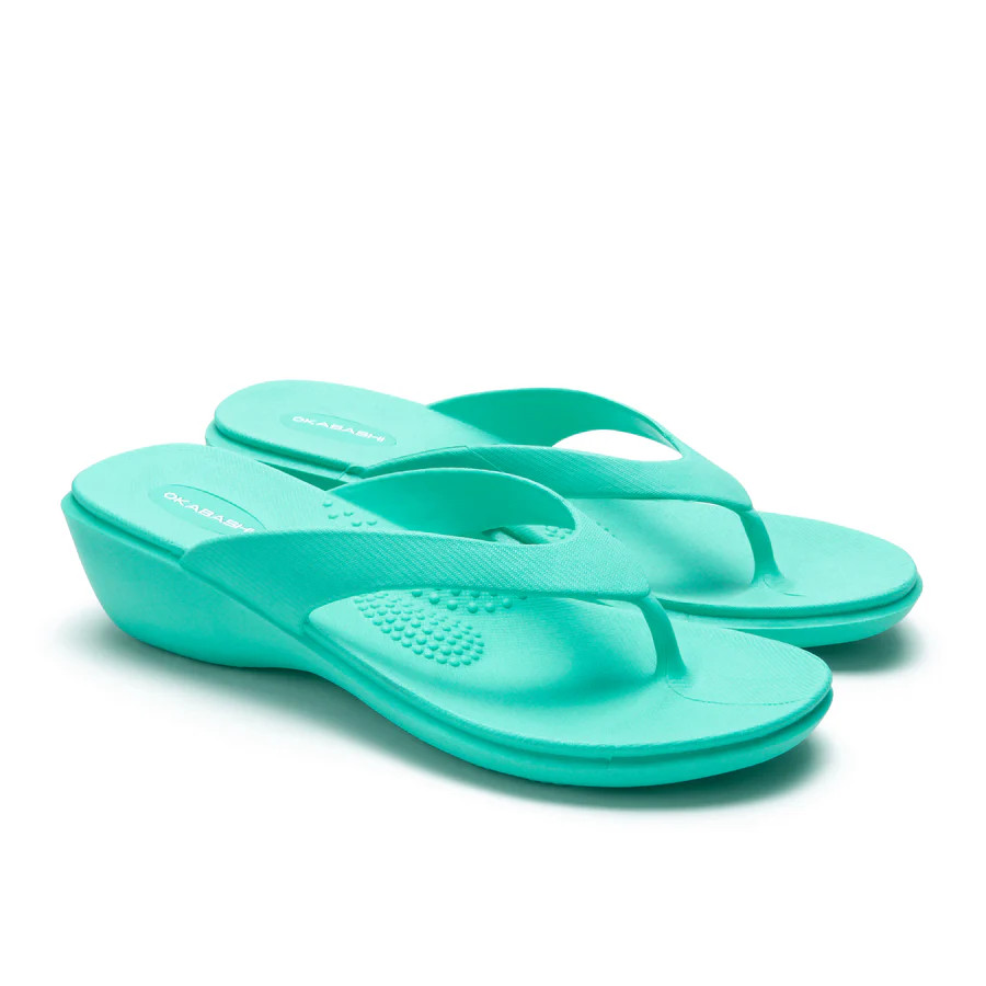 Okabashi Sea Glass Women’s Everyday Flip Flops Supportive Beach Sandals