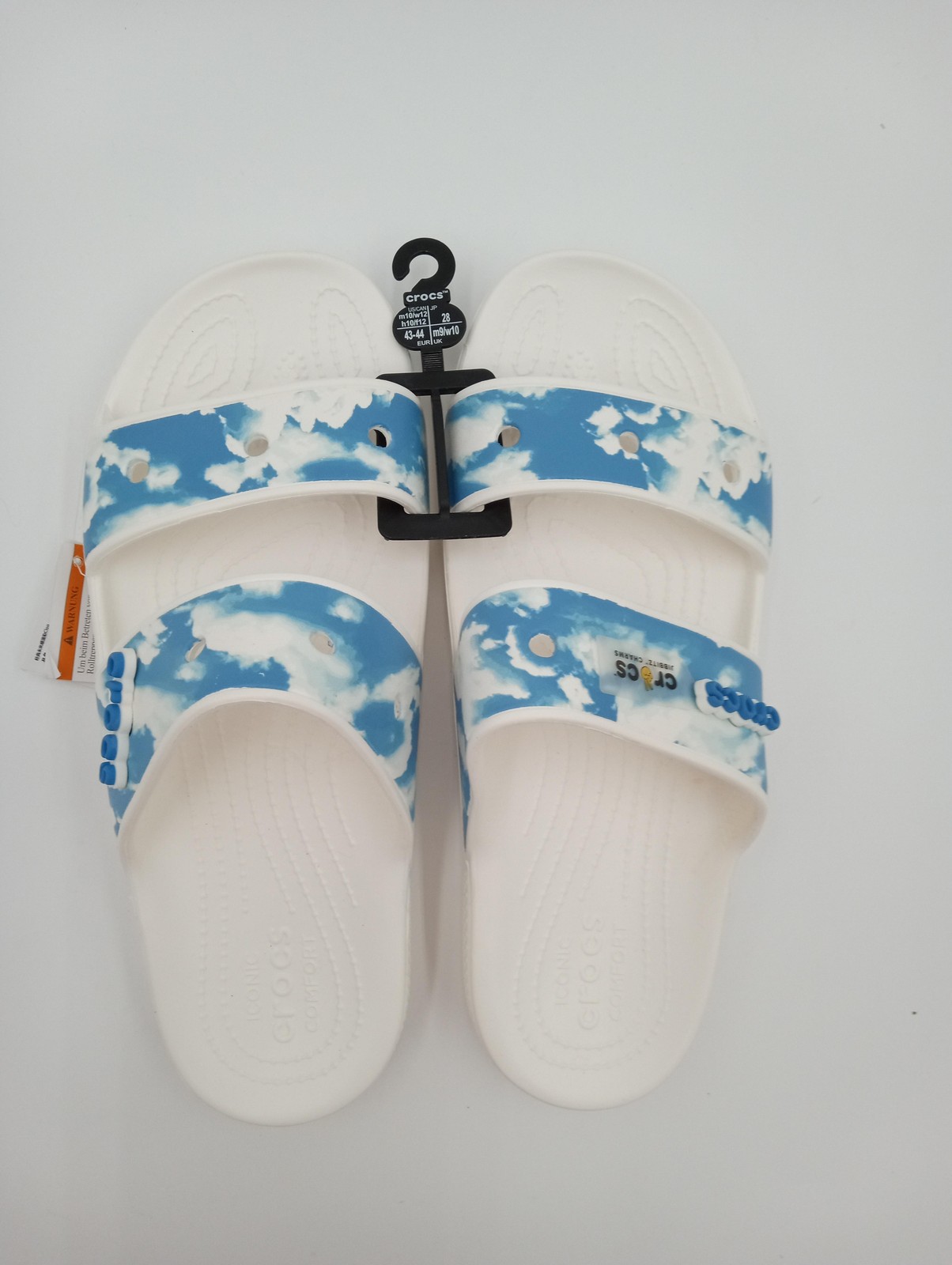 Crocs Classic Out Of This World Shoes Womens Blue Cloud Slide Sandals Size 12
