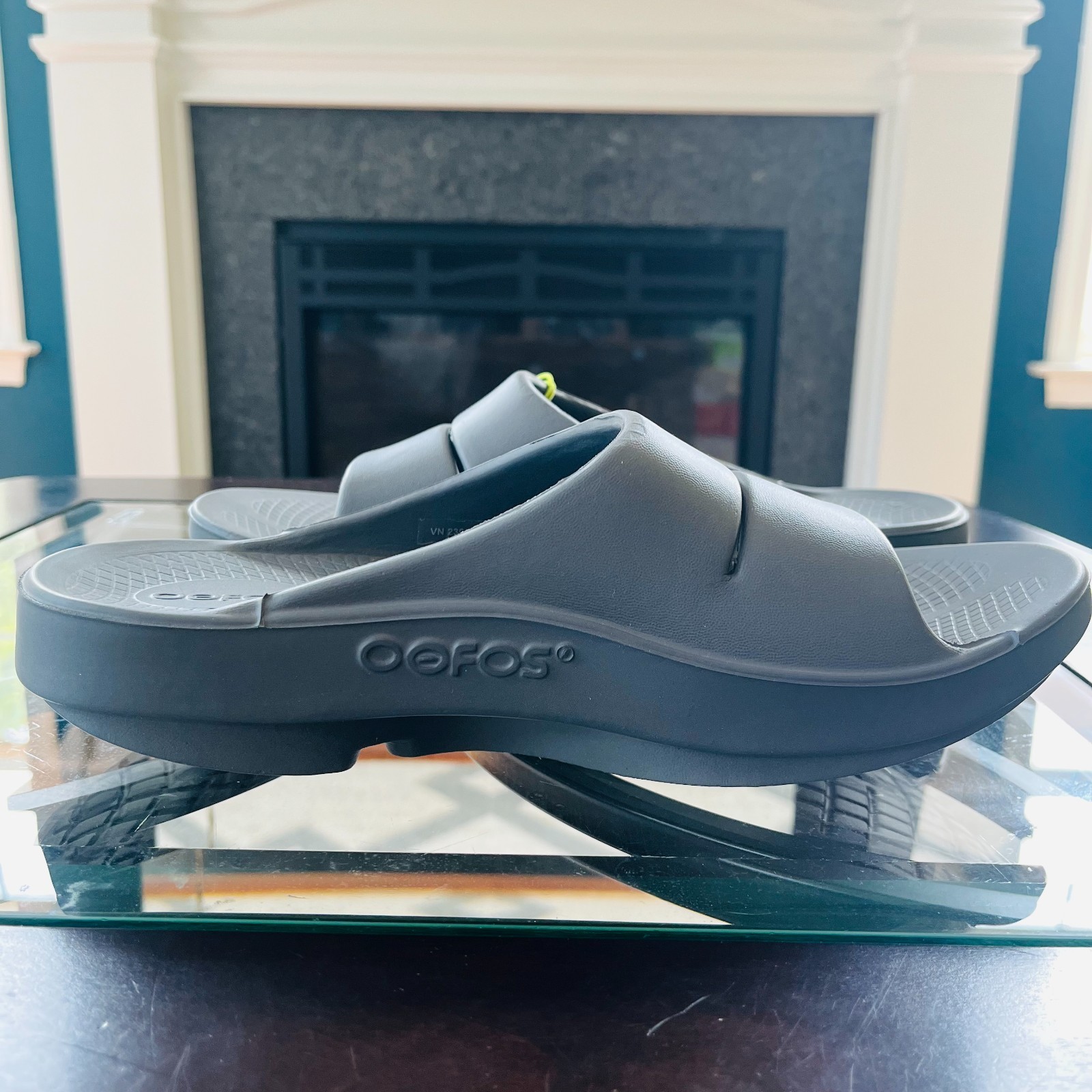 OOFOS OOahh Size Men’s 6 / Women’s 8 Unisex Slide Sandals – Slate Grey