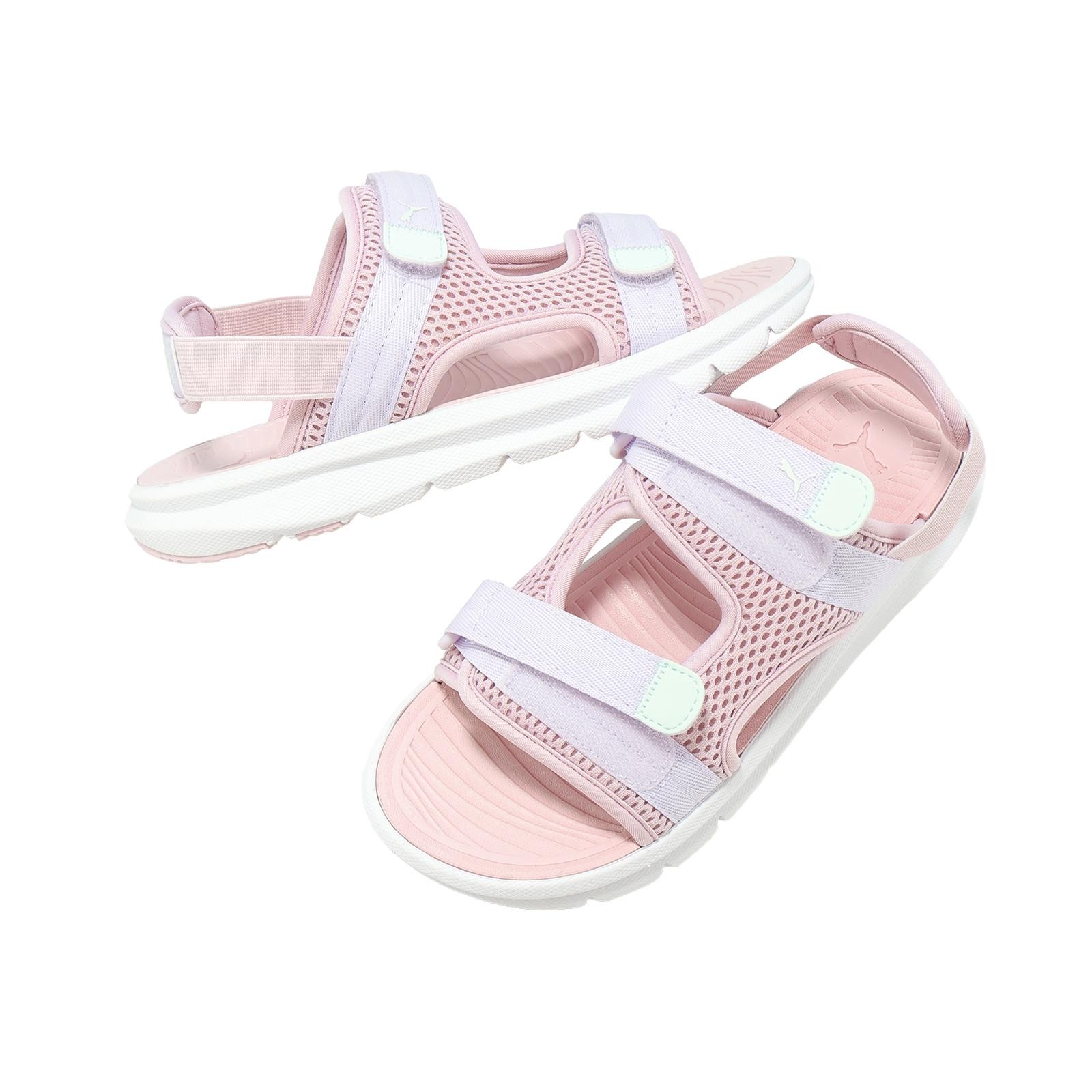Puma Evolve Sandal JR Pink White Kids Youth Strap Casual Sandal 390449-17