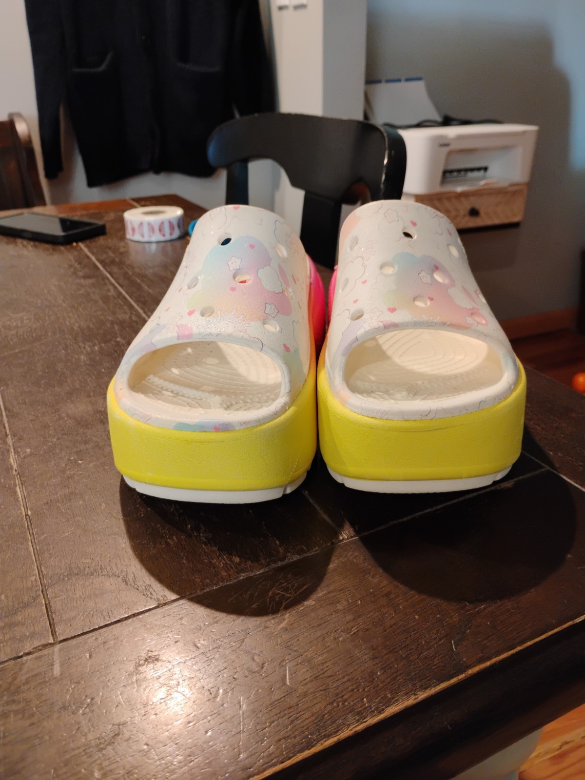 Crocs x Care Bears Platform Stomp M6 W8 Slide Slip On OpenToe