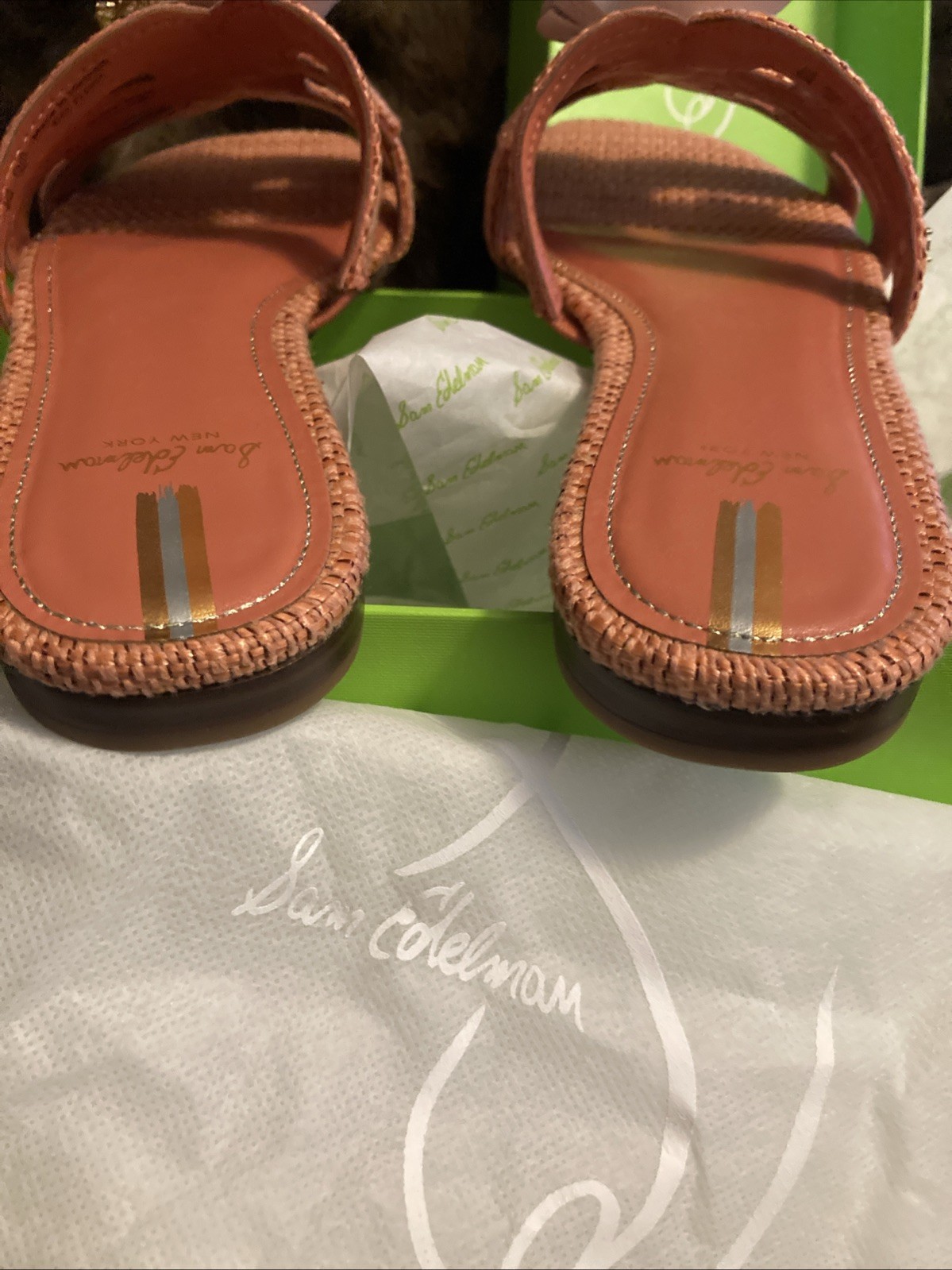 Sam Edelman Bay Flora Slide Sandals Pink Sz 6 Brand New