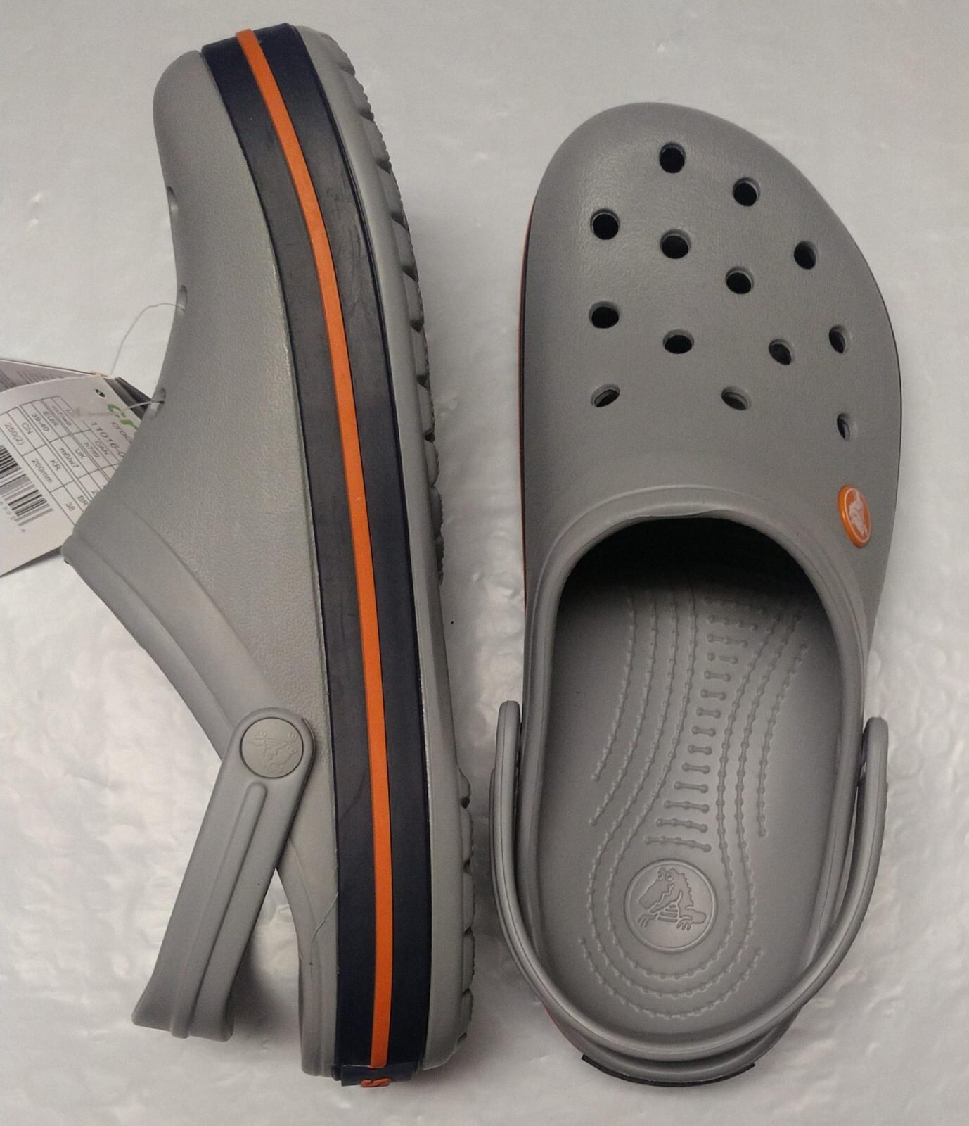 Crocs Crocband Clogs Slippers Men’s Unisex Women’s | Lite Gray Navy