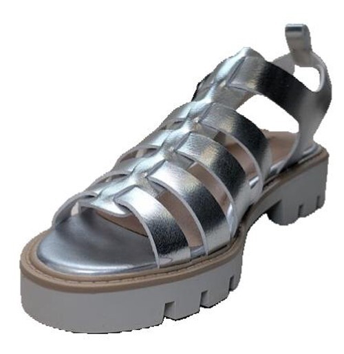 Sonoma Women’s Naava Fisherman Sandals Silver w/ Buckle Boho New Shoe Size 8