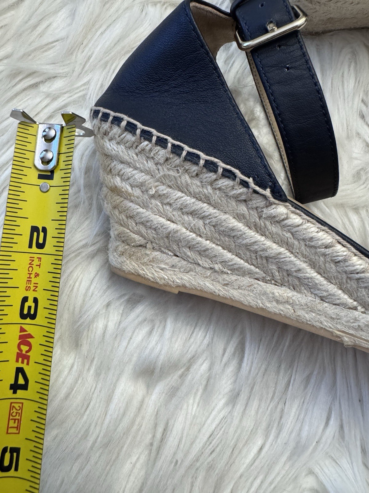 Talbots Size 9 Espadrille Wedge Sandal Open Toe Ankle Strap Comfort Preppy