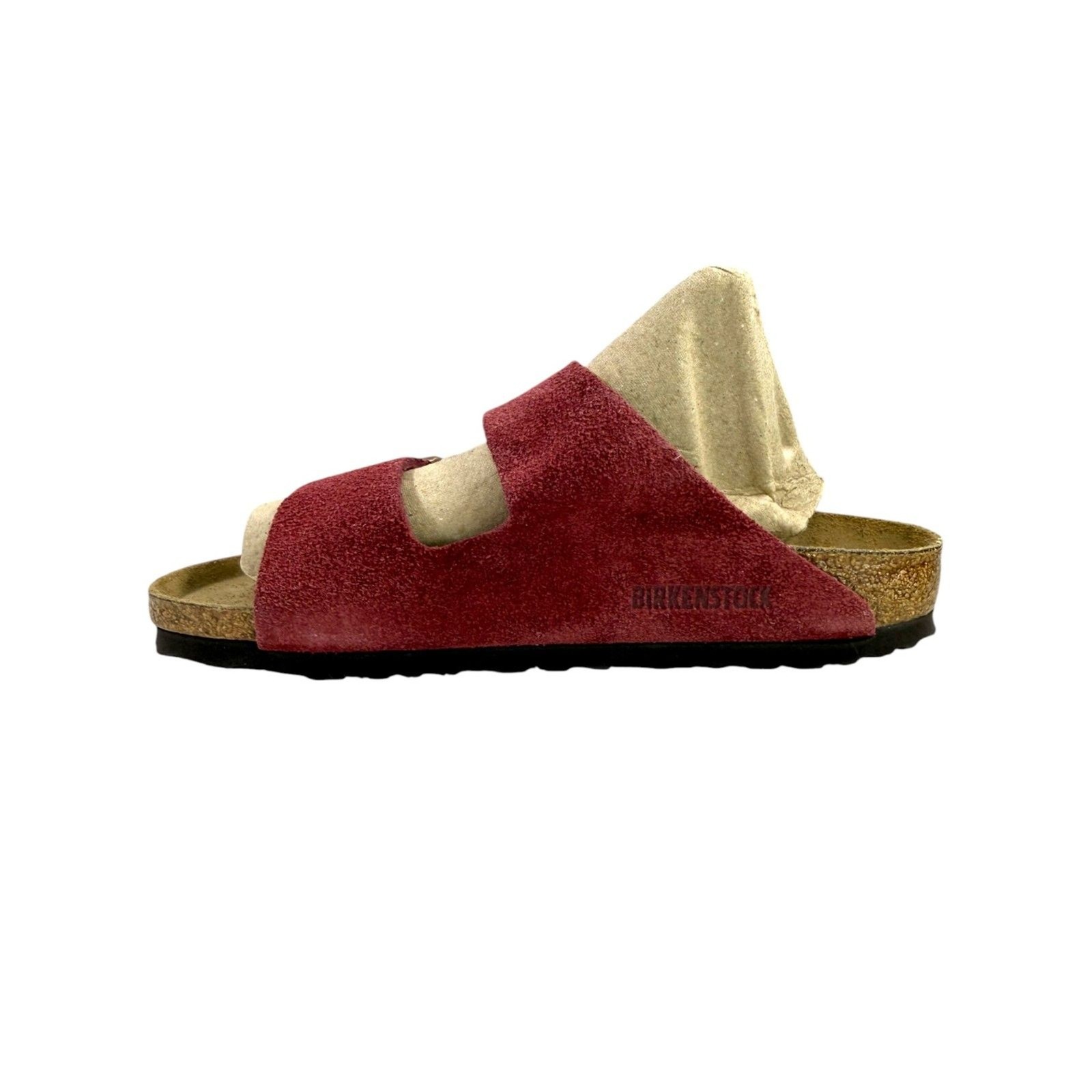 Birkenstock Arizona Suede Sandals Red Zinfandel Womens Size 42 Coastal Casual
