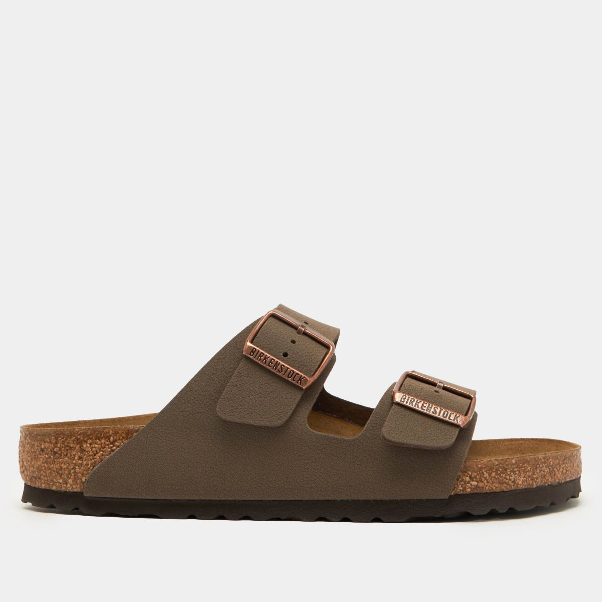 Birkenstock Arizona Birkibuc Two-Strap Women’s Narrow Sandals Mocha/Stone