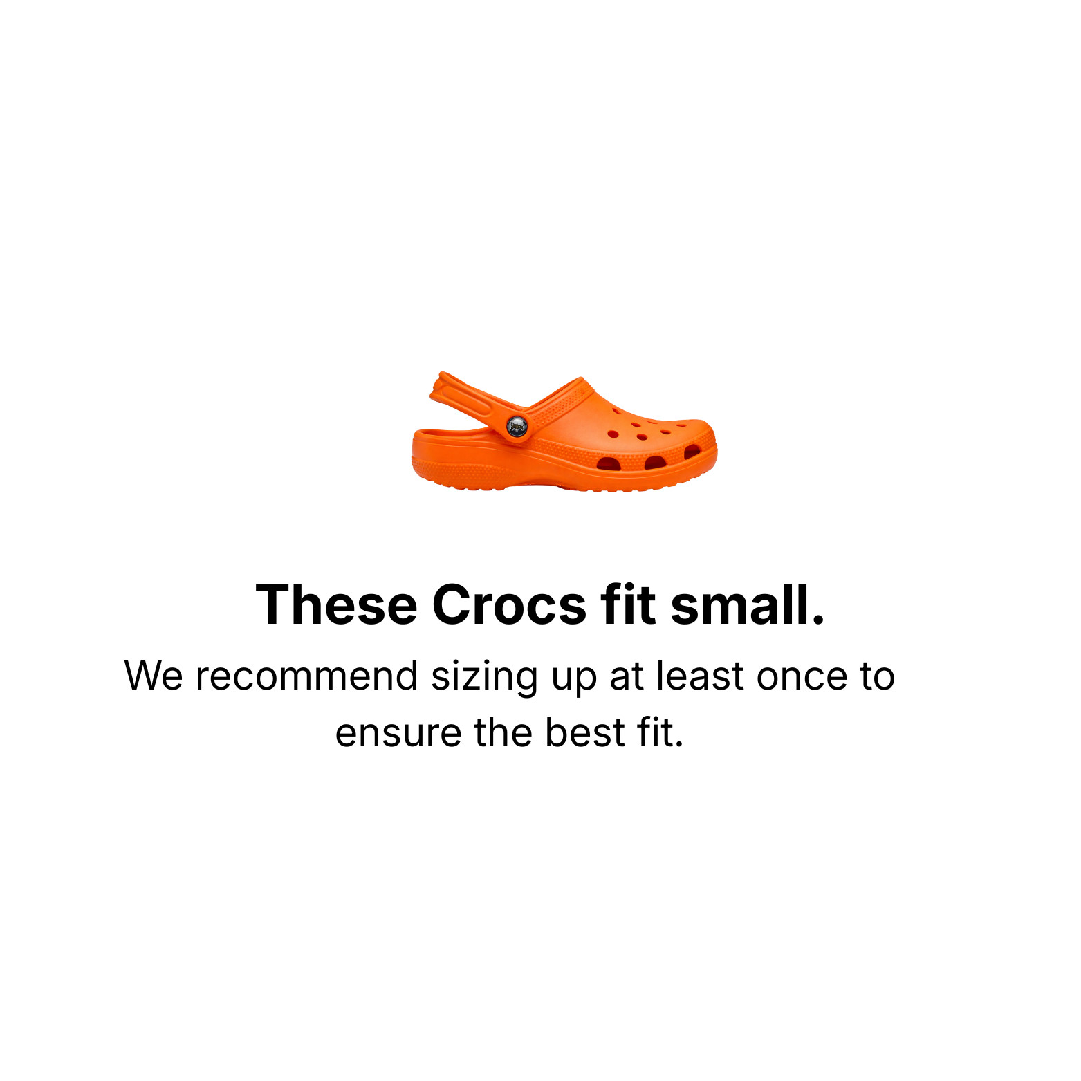 Crocs Classic Clog Orange Unisex Adult Slip-On Waterproof Lightweight Sandals