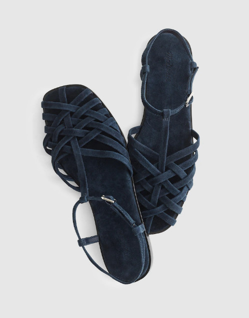Madewell The Milano Fisherman Sandal Leather Womens Shoes Caged Multi Color Size
