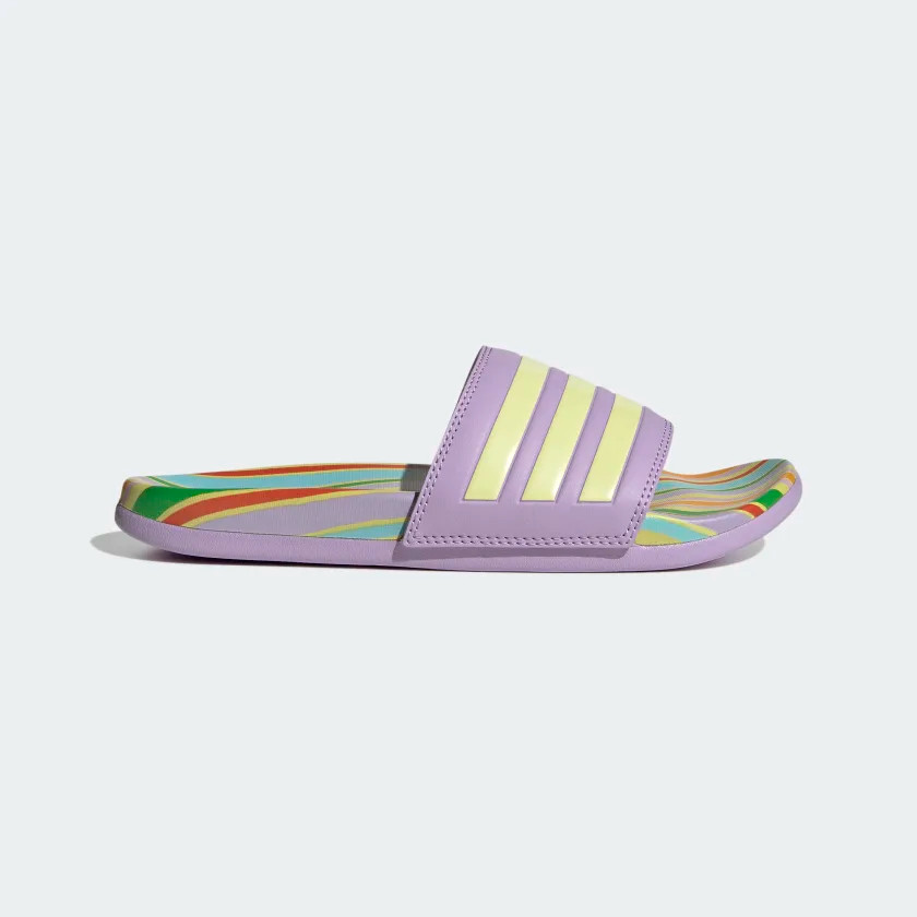 Adidas Slides Striped Adilette Comfort Athleisure Women’s Sz 9 / 10 / 11 H03625