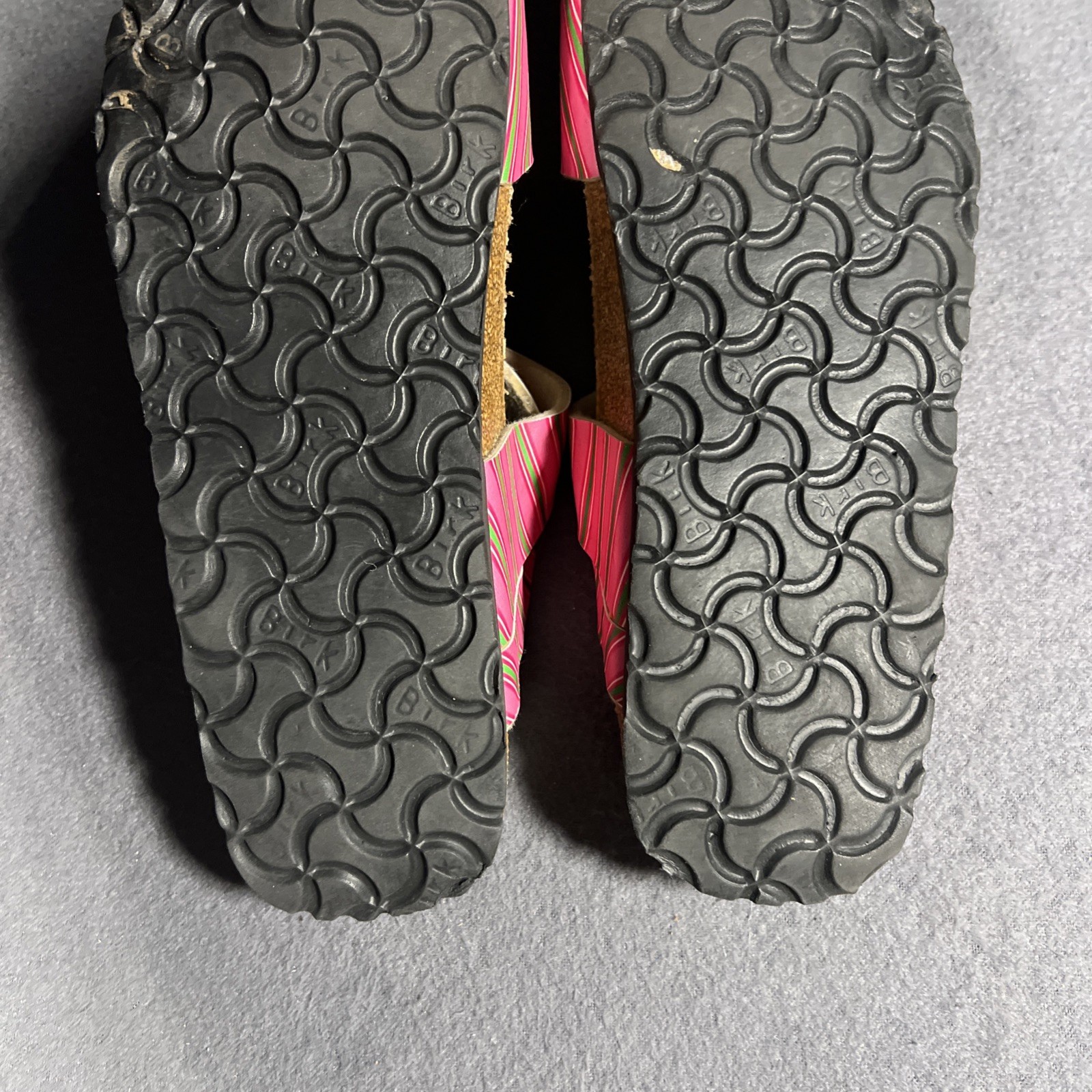 Birkenstock Birkis Sandals Womens 38 (7-7.5) Multicolor Pink Green Birks Comfort