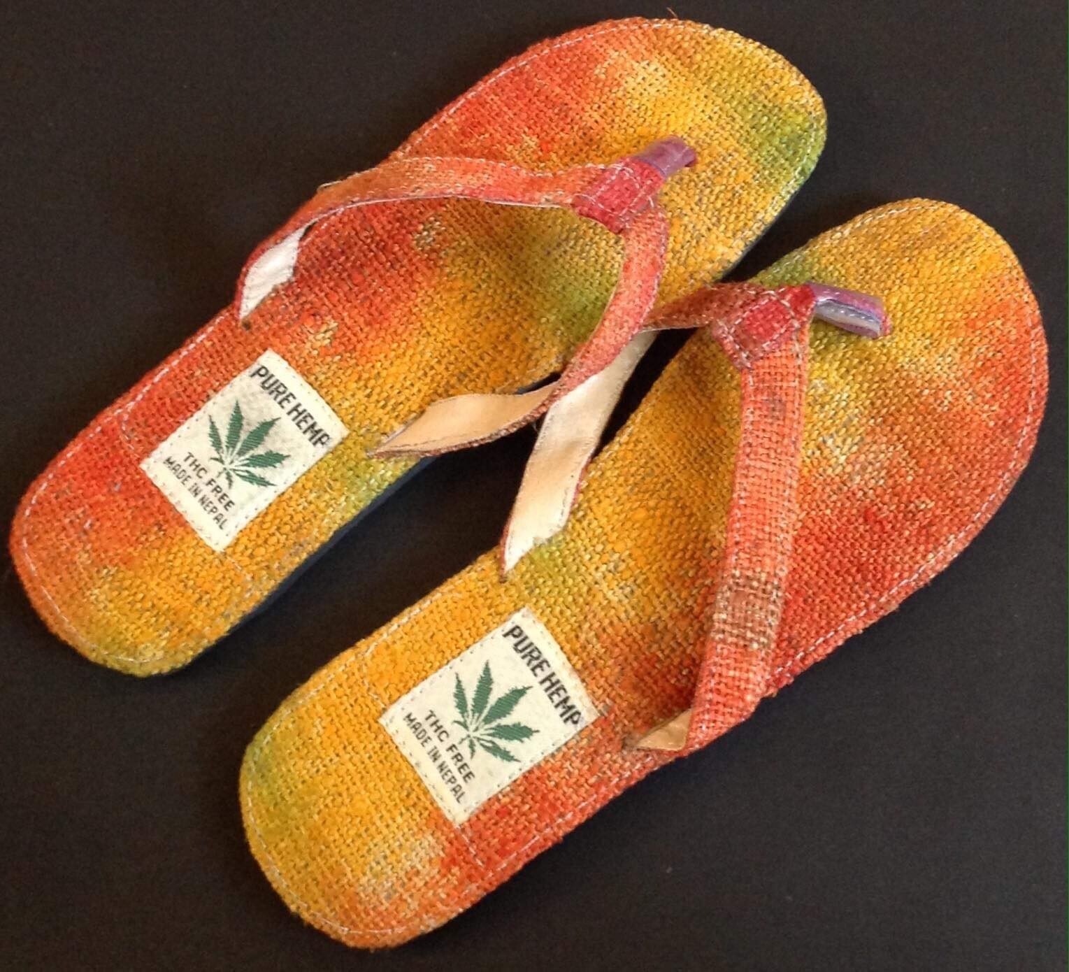 Tie Dye Hemp Flip Flop