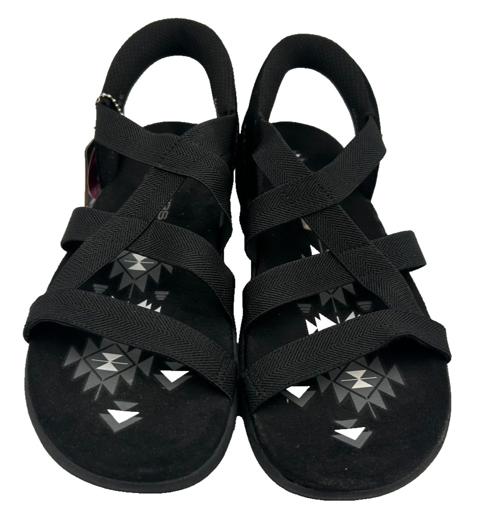 Skechers Women’s Slip Ins Reggae Slim Stretch Flex Sandals Black Size:6 89U