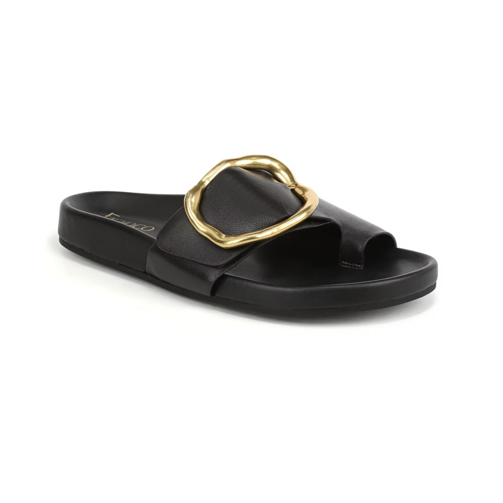 Women’s Franco Sarto Brianka Slide Sandals Black Leather