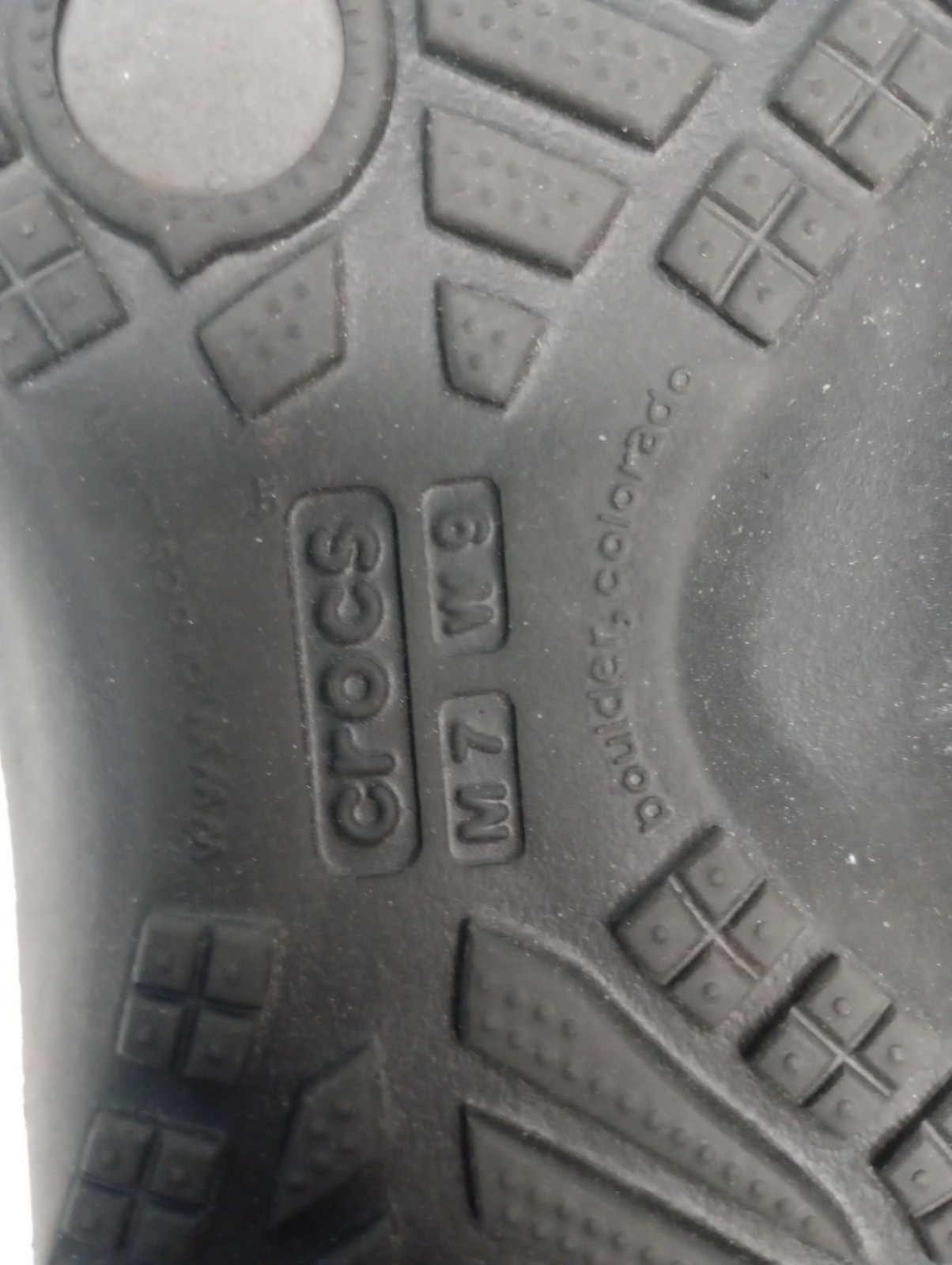 Crocs Black Flip Flops Sandals With Textured Insoles Size Unknown